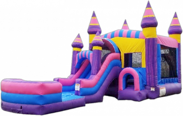 Dazzling Princess Bounce House Slide Combo