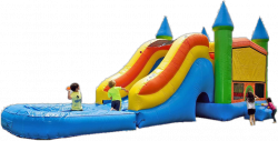 Large Colorful Bounce House Combo Unit